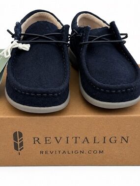 REVITALIGN WOMEN Navy Slip-On Moccasin Loafers
